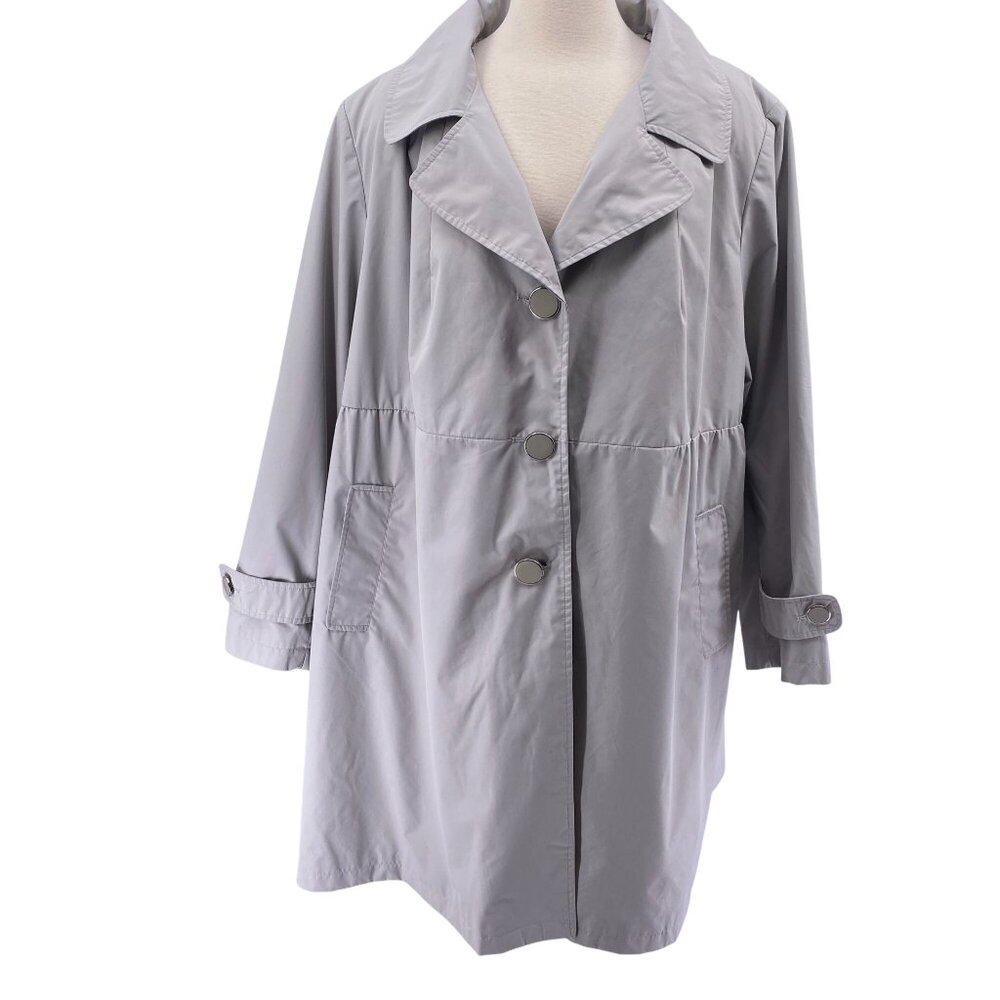 Avenue rain coat mac size 26/28 Plus‎ size beige rain jacket swing coat